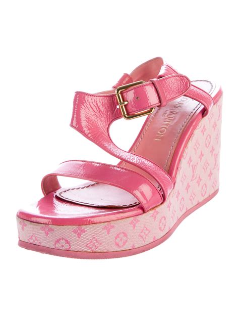 louis vuitton strappy sandals|Louis Vuitton wedge sandals.